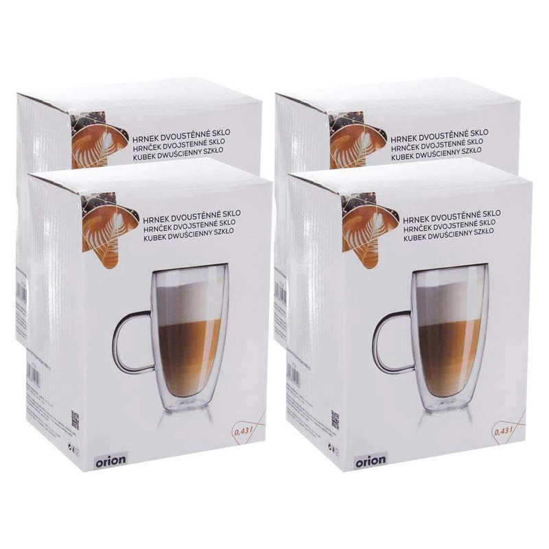 ORION 4x Thermal glass with double wall for COFFEE 0,43