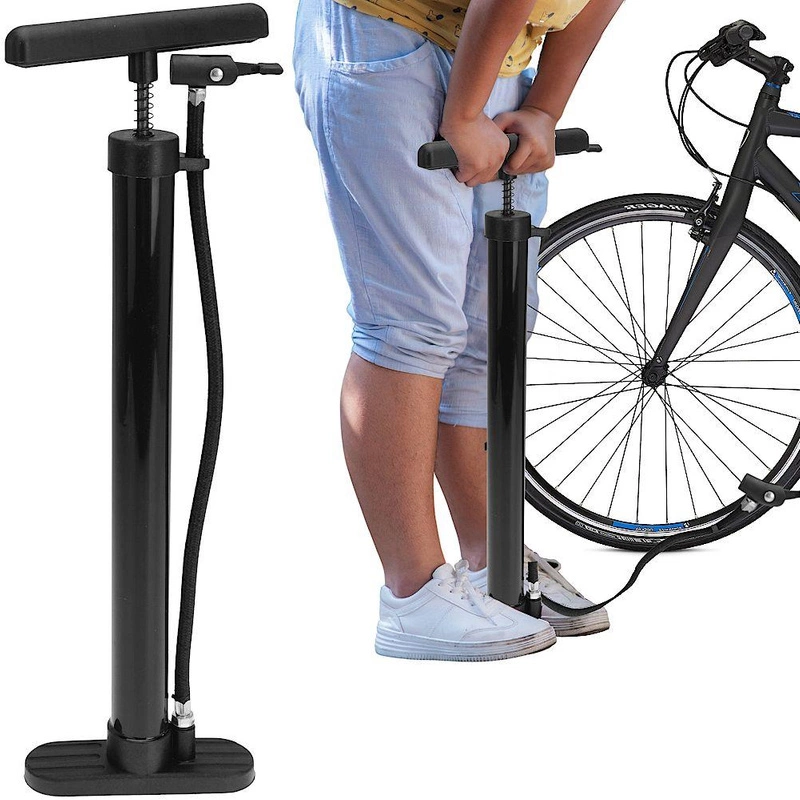 Pompka rowerowa stojąca podłogowa do roweru piłki materaca 45 cm