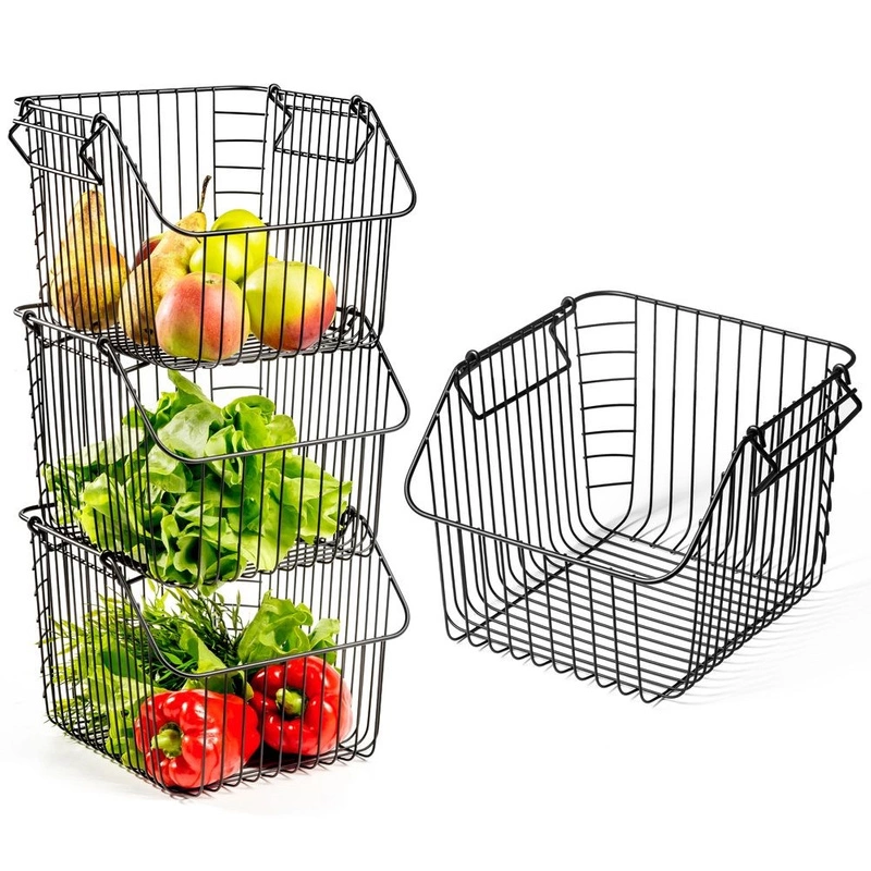 Koszyk na owoce i warzywa metalowy czarny