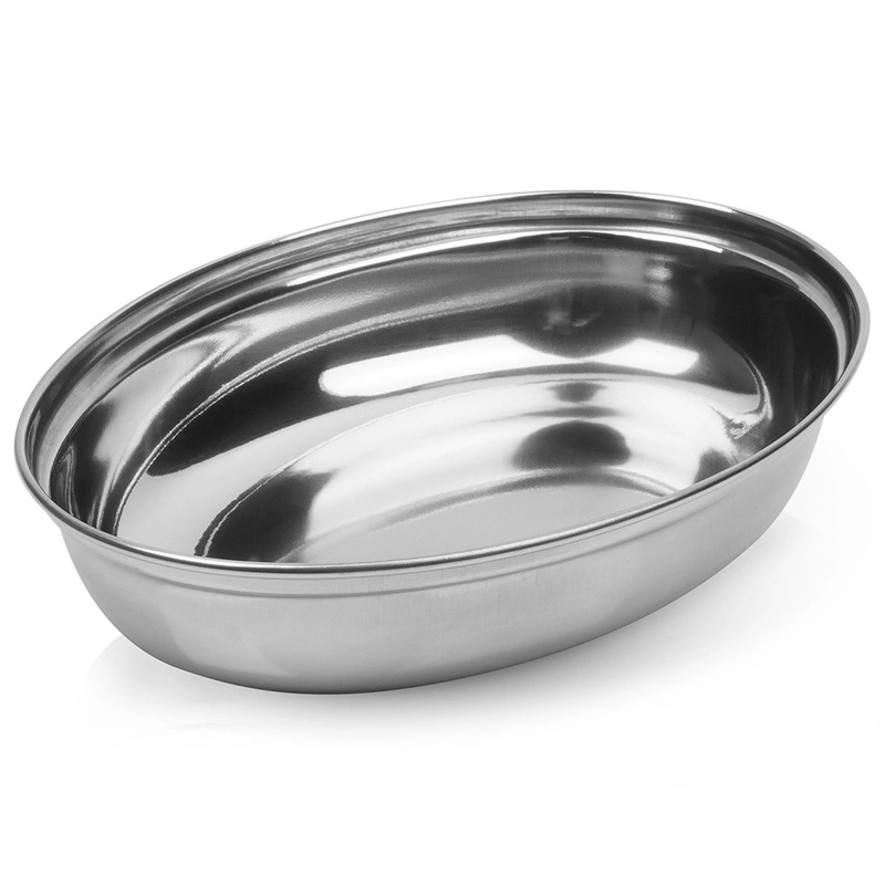 ORION OVAL dish plate steel deep tray 19x14 cm